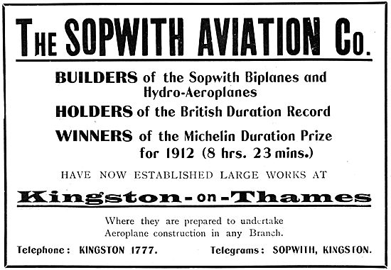 Sopwith Biplanes & Hydro-Aeroplanes                              