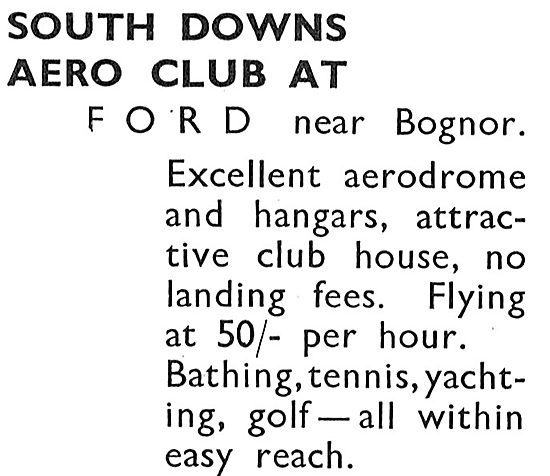 South Downs Aero Club Ford Near Bognor                           