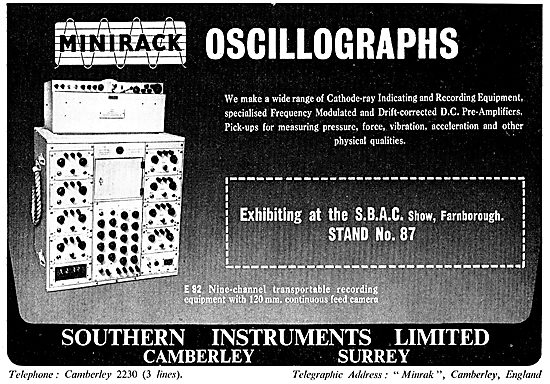 Southern Instruments. Cathode Ray Indicating & Recording Sets    