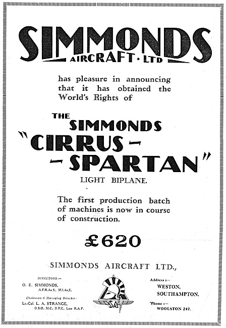 Simmonds Announces World Rights For The Cirrus Spartan Biplane   