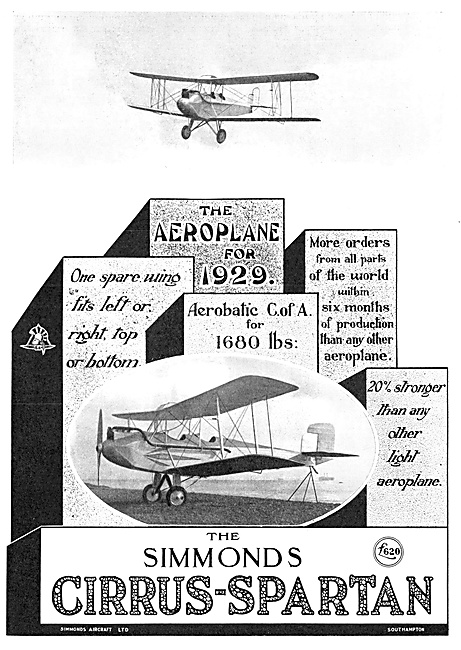 Simmonds Spartan - Simmonds Cirrus-Spartan 1929                  