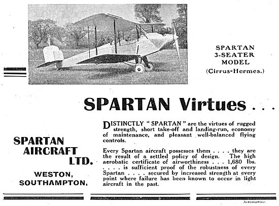 Virtues Of The Simmonds Spartan Cirrus Light Aircraft            