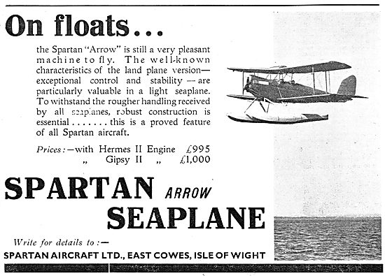 Spartan Arrow Float Plane                                        