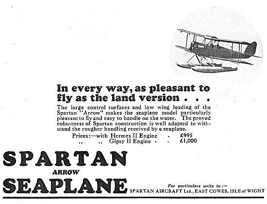 Spartan Arrow Seaplane                                           