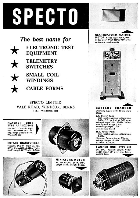 Specto Electronics Test Equipment, Telemetry Switches.           