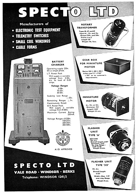 Specto Electronics Test Equipment, Telemetry Switches.           