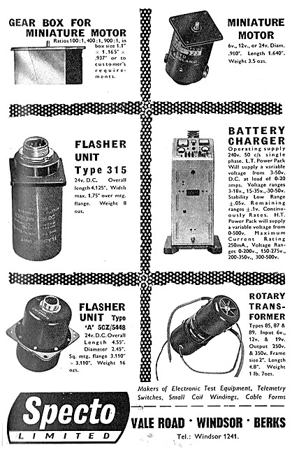 Specto Electronics Test Equipment, Telemetry Switches.           