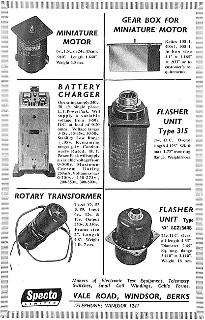 Specto Electronics Test Equipment, Telemetry Switches.           