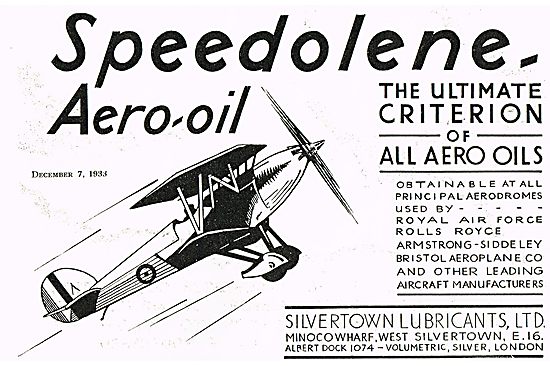 Speedolene Aero Engine Oils                                      