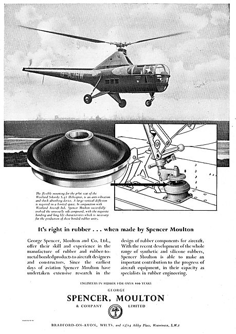 Spencer Moulton Engineers In Rubber. Sikorsky S51 Anti Vibration 