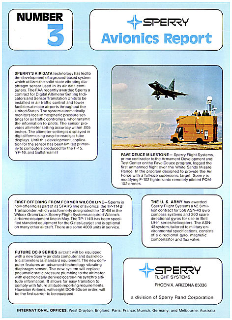 Sperry Flight Systems - Sperry Avionics                          