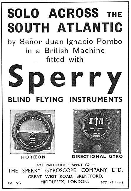 Sperry Aircraft Instruments 1935                                 
