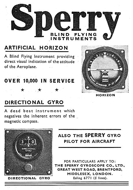 Sperry Blind Flying Instruments - Horizon Directional Gyro       