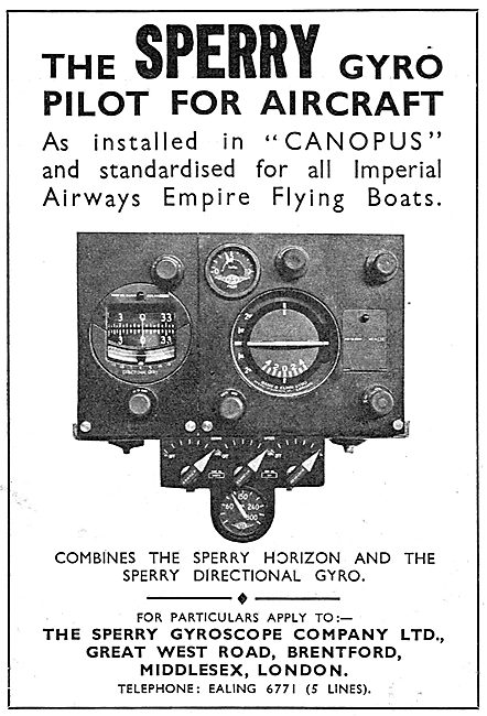 Sperry Gyropilot As Installed In Canopus Empire Flying Boat      