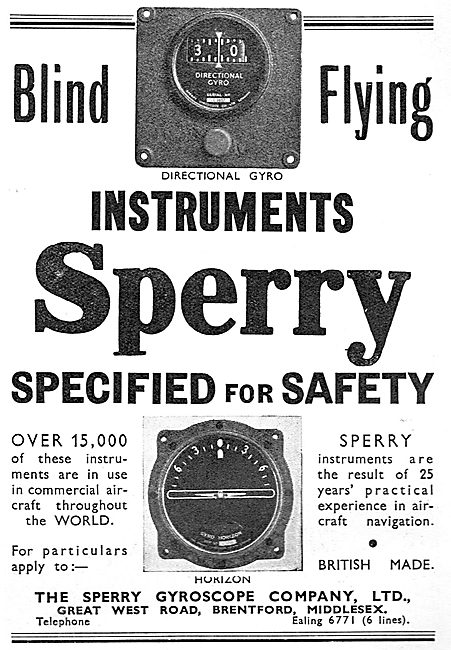 Sperry Blind Flying Instruments                                  