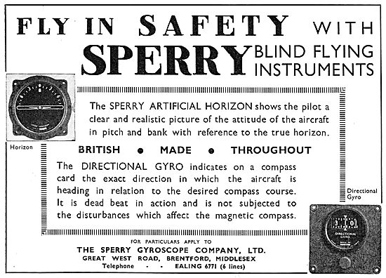 Sperry Blind Flying Instruments                                  