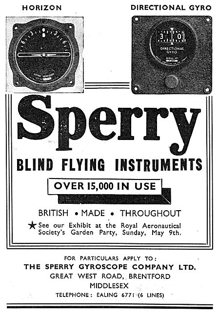 Sperry Blind Flying Instruments                                  