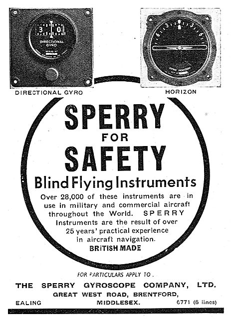 Sperry Blind Flying Instruments                                  