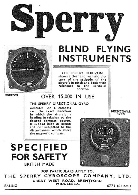 Sperry Blind Flying Instruments                                  