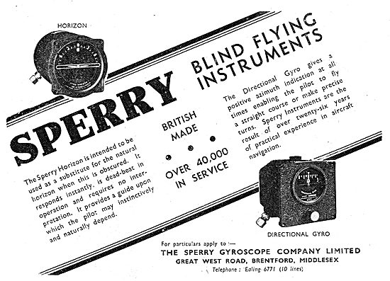 Sperry Blind Flying Aircraft Instruments                         