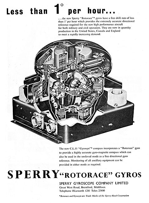 Sperry CL11 Gyrosyn Compass - Rotorace Gyro                      