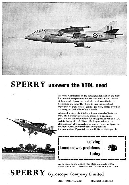 Sperry Instruments For VTOL Aircraft: P1127                      