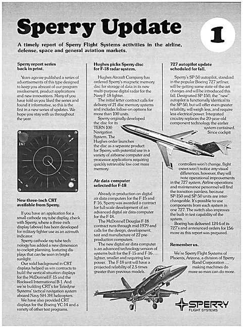 Sperry Flight Systems & Avionics Sperry Updtate #1               