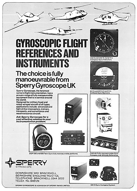 Sperry Gyroscopic Flight References & Instruments                