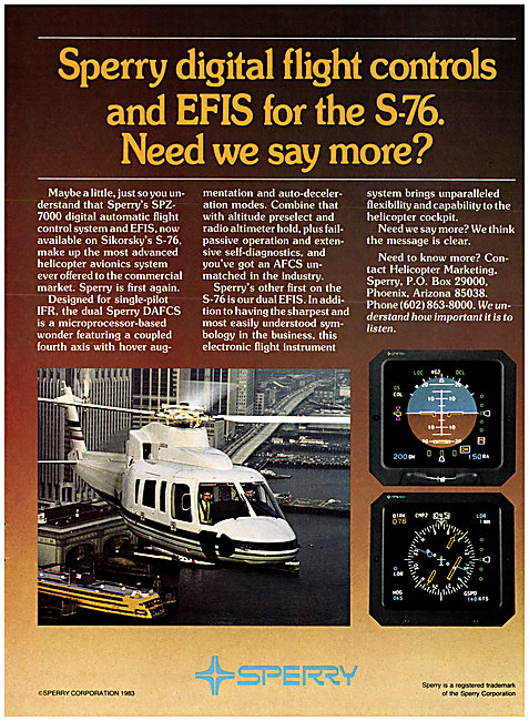 Sperry EFIS & Digital Flight Controls                            