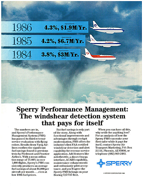 Sperry Performance Management Systems. PMS. Windshear            
