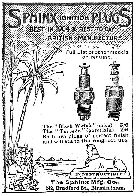 Sphinx Ignition Plugs - Black Watch - Torpedo.                   