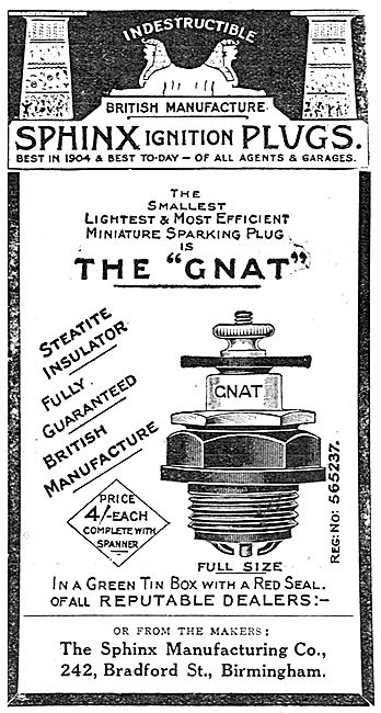 Sphinx Aero Ignition Plugs - The Gnat                            