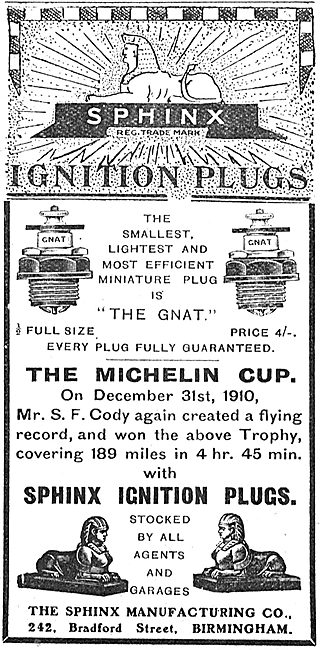 Sphinx Aeroplane Ignition Plugs                                  