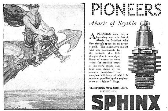 Sphinx Sparking Plugs 1918                                       