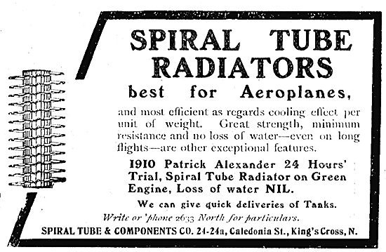 Spiral Tube Radiators - Best For Aeroplanes                      