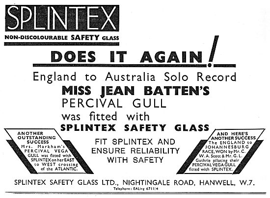 Splintex Safety Glass - Jean Batten                              