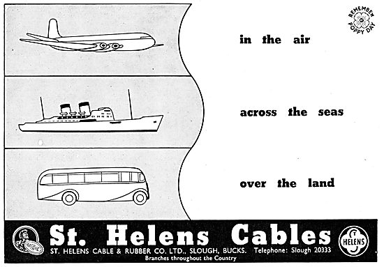 St Helens Aircraft Pren Electrical Cables                        