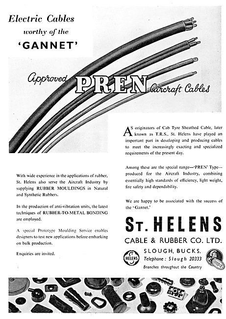 St Helens Aircraft Pren Electrical Cables                        