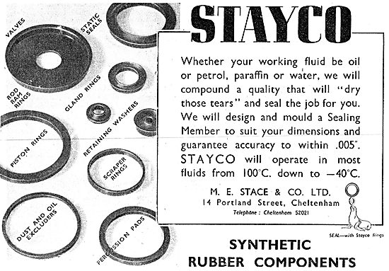 M.E.Stace & Co. Synthetic Rubber Components                      