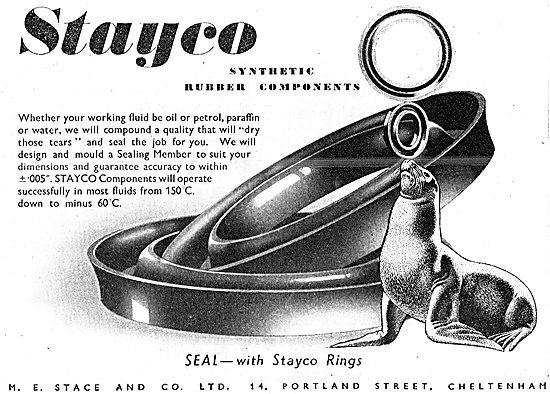 M.E.Stace & Co. Stayco Synthetic Rubber Components               