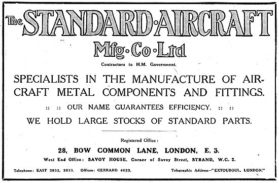 Standard Aircraft Manufacturing - Aircraft Components            