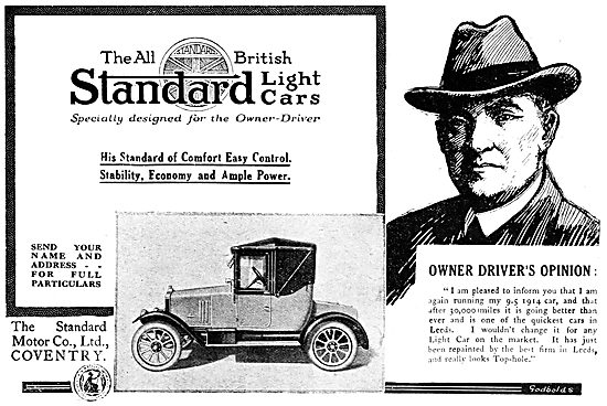 Standard Motor Cars. Coventry  1919                              