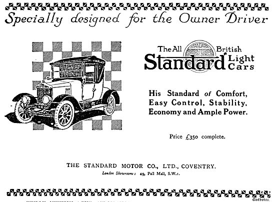 Standard Motor Cars. Coventry 1919                               
