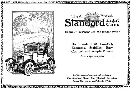 Standard Motor Cars. 1919                                        