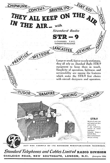Standard Radio STC STR-9 VHF Transceiver 1948                    