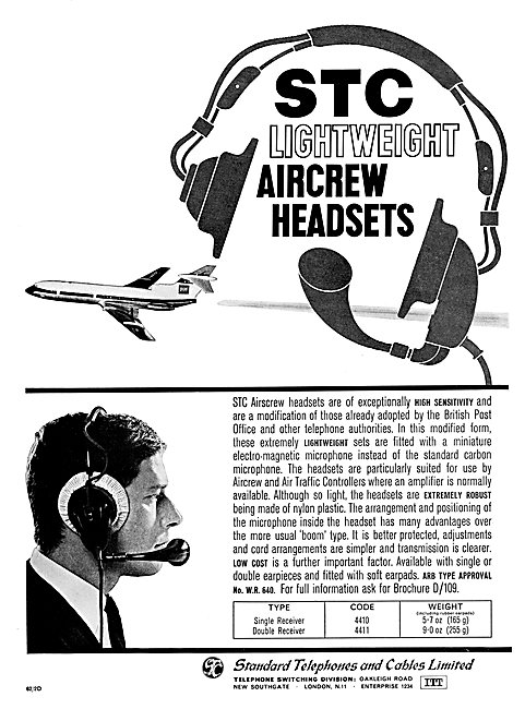 Standard Radio STC Aircrew Headsets                              