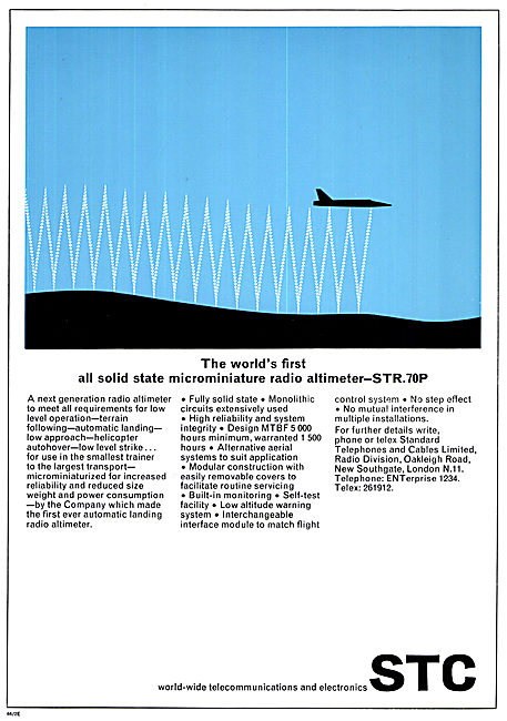 Standard Radio STC Radio Altimeter STR.70P                       