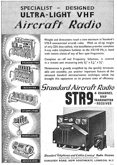 Standard Radio STC STR9 4 Channel VHF Transmitter Receiver 1949  