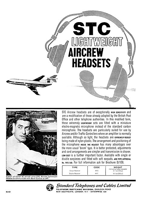 Standard Radio STC Aircrew Headsets                              