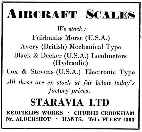 Staravia Aircraft Weighing Scales                                